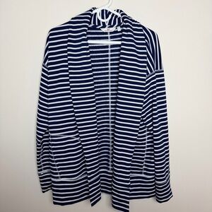 Vineyard Vines Navy and White Striped Women's Jacket size L